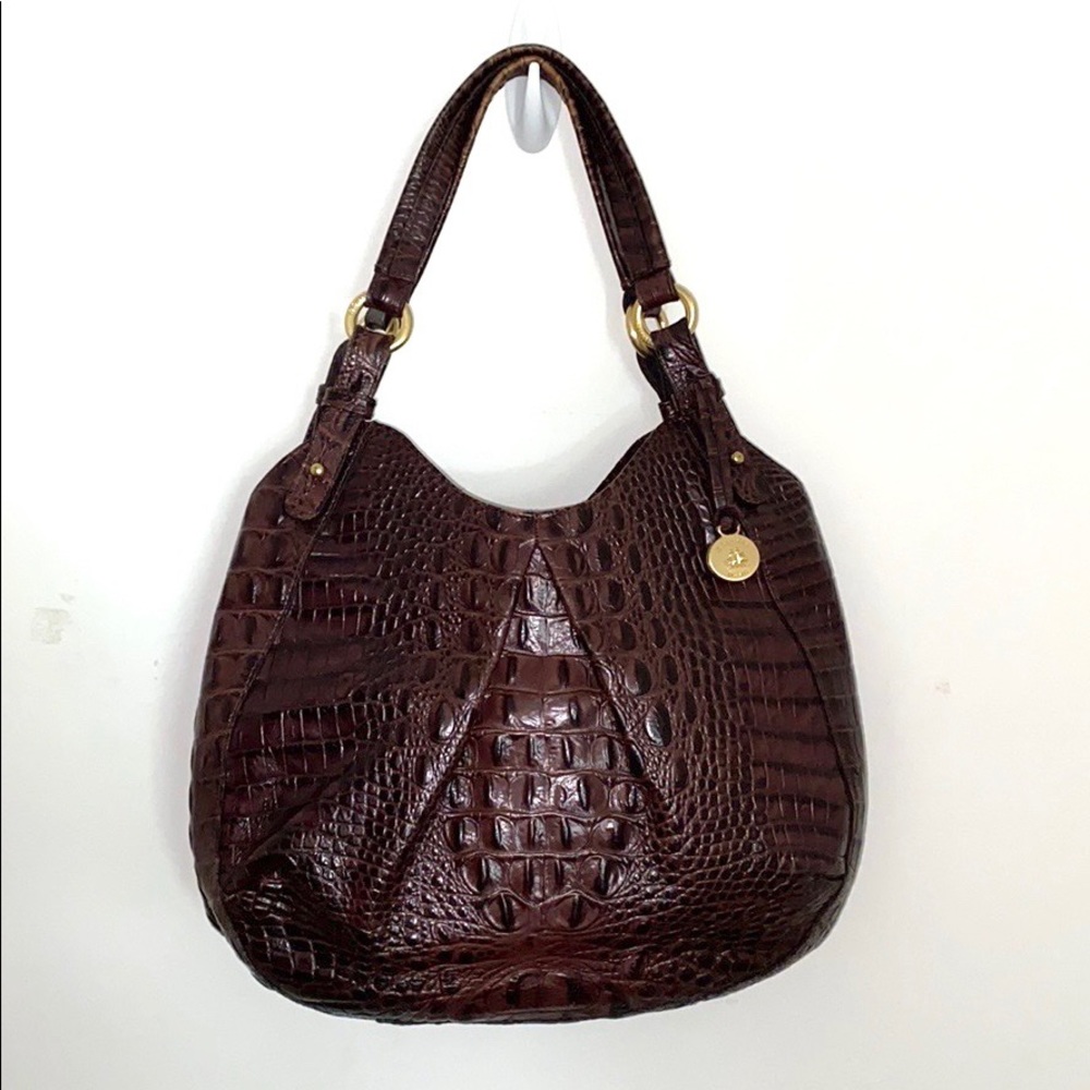 COPY - Brahmin Croc Embossed Leather Tote Bag